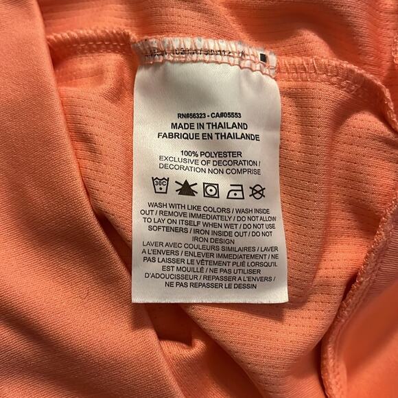 NIKE Running Women's Peach center logo long sleeve top with thumb holes size XS - Picture 5 of 5